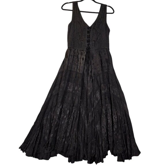 Just Cruising Dresses & Skirts - Just Cruising Womens Free Size Midi Dress Black Flowy Whimsygoth Fairygrunge